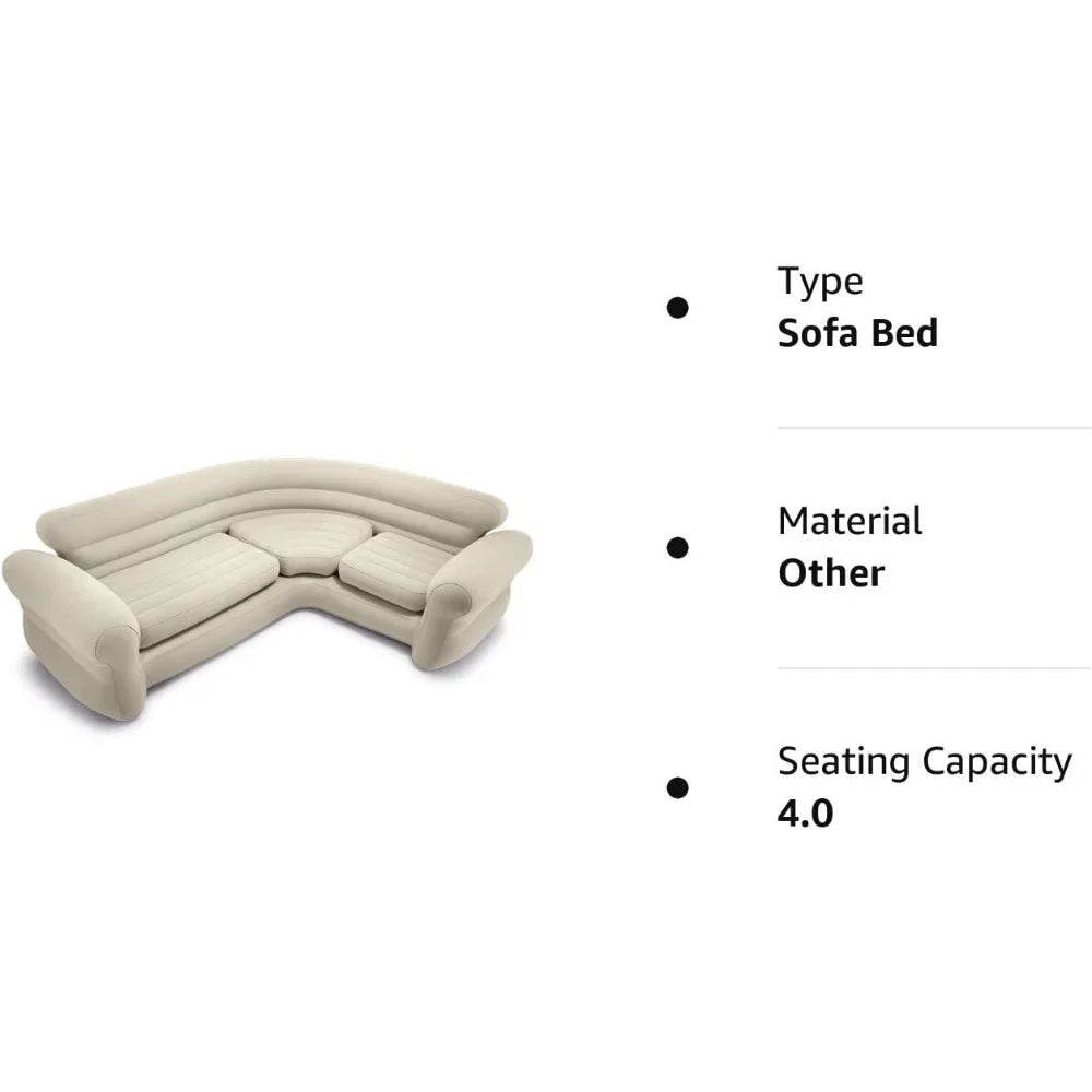 Lamp Post inflatable living room air mattress sectional sofa set, modern home sofa for comfortable seating in the living room.
