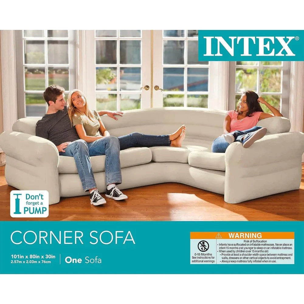 Lamp Post inflatable sectional sofa for living room, versatile air mattress and home sofa set with comfortable seating.