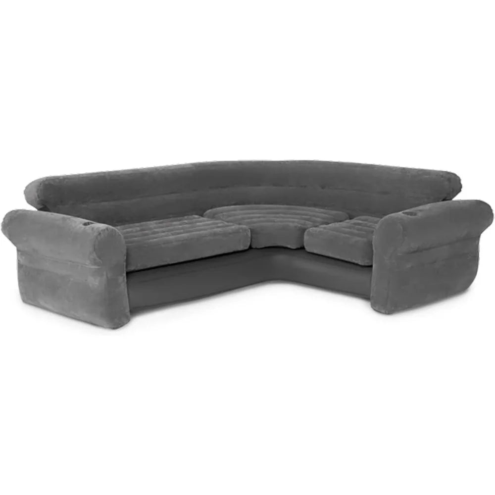 Lamp Post inflatable sectional sofa set for living room, versatile air mattress and couch for comfortable home seating.