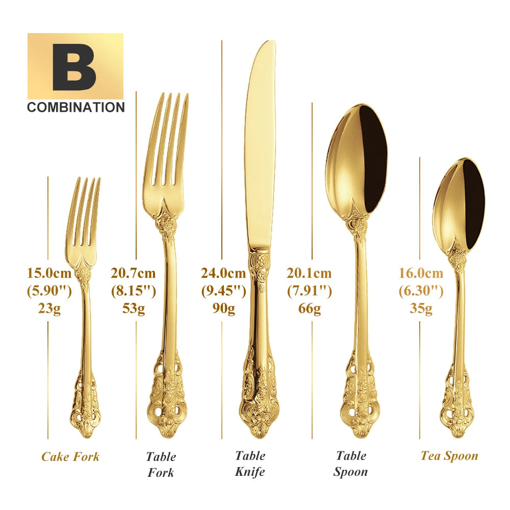 Colorful stainless steel cutlery set with 30 pieces including spoons, forks, and knives, designed for kitchen dishware by Lamp Post.