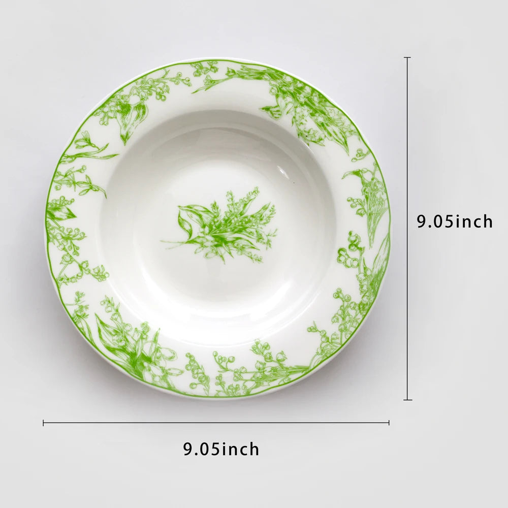 Lamp Post kitchen dishware full set with plates, dishes, spoons, and cutlery for dining and gift occasions.
