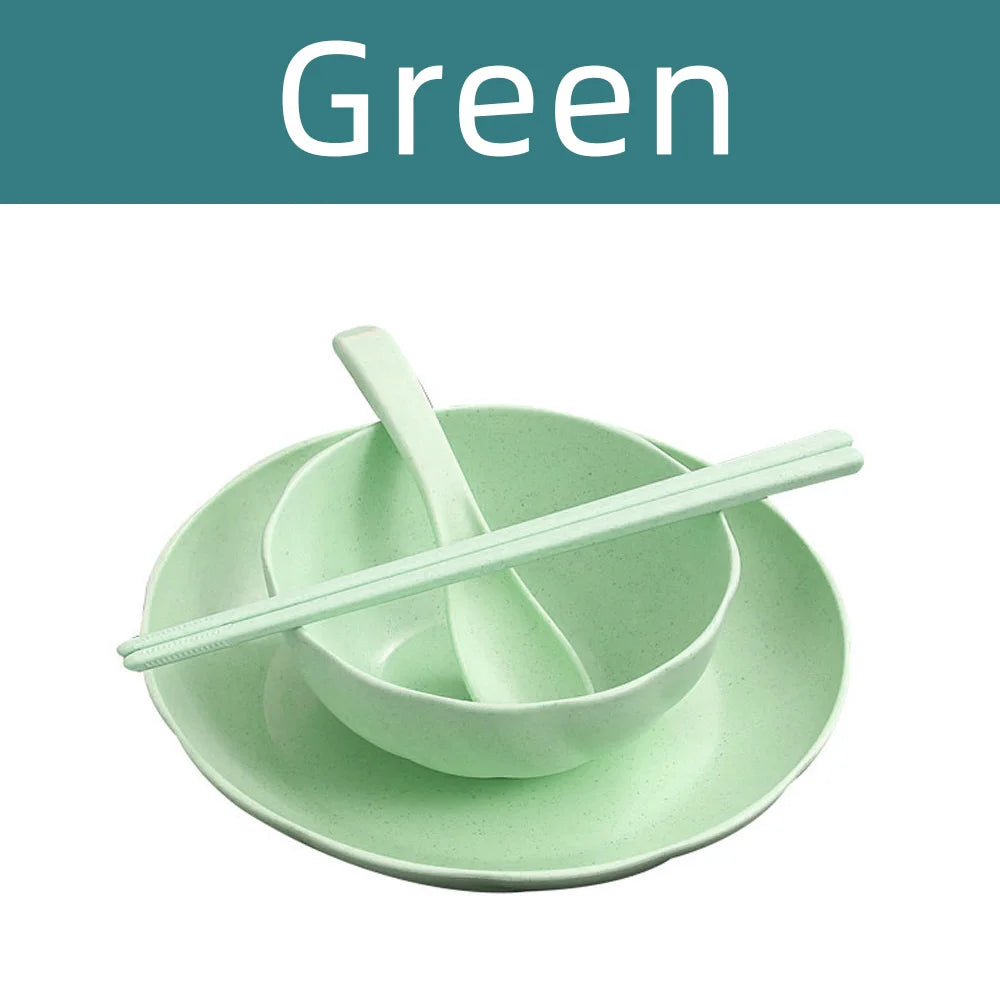 Lamp Post beige ceramic ramen bowls set with matching plate, spoons, and chopsticks for authentic Asian-inspired tableware.