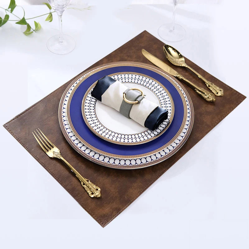 Lamp Post full tableware set with 10 pieces including plates, knives, spoons, and forks for kitchen dinnerware.