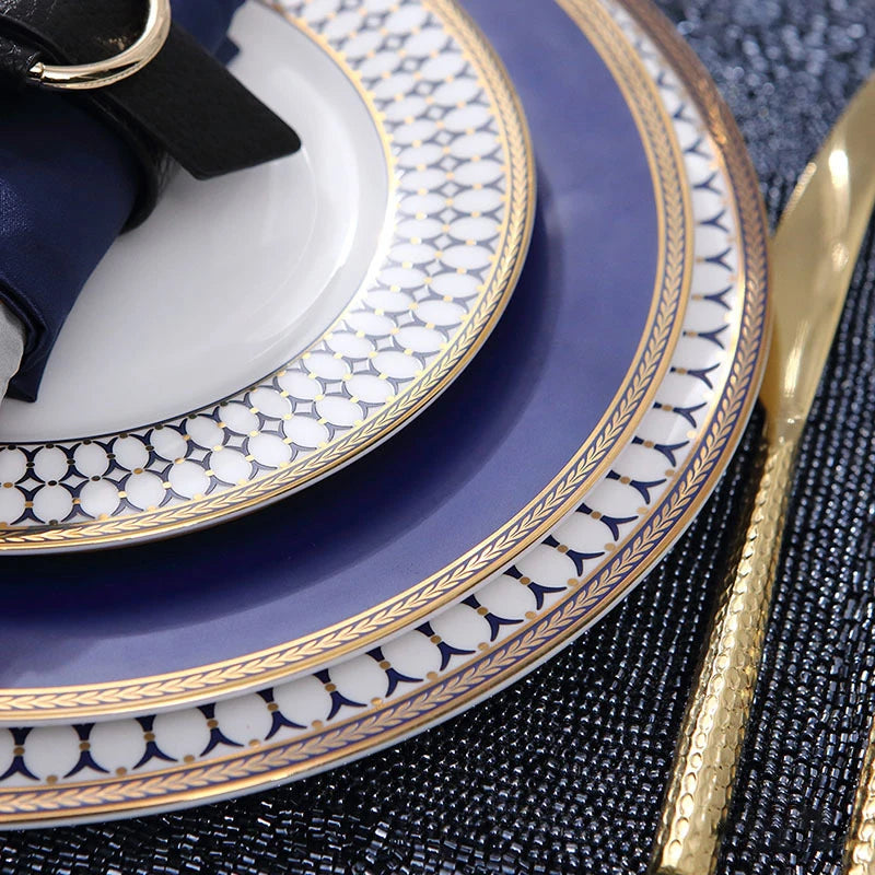 Lamp Post 10-piece full tableware set includes plates, knives, spoons, and forks for elegant kitchen dishware.