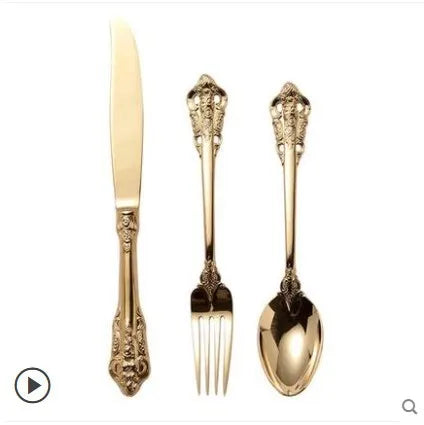 Lamp Post full tableware set with plates, knives, spoons, and forks for kitchen dining, featuring 10-piece dishware collection.