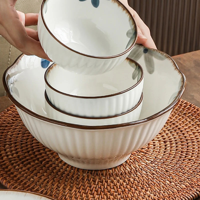 Lamp Post full dish dining set featuring stylish kitchen dishware with plates, bowls, and utensils for elegant table settings.