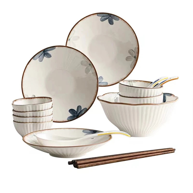 Lamp Post full dish dining set featuring stylish kitchen dishware with plates, bowls, and cups for complete tableware.