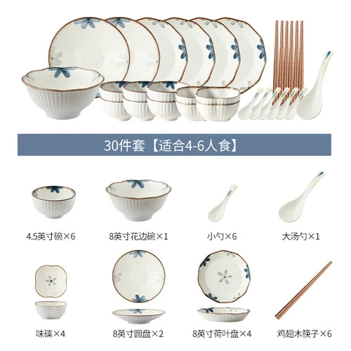 Lamp Post kitchen dishware full dining set with plates, bowls, and cups arranged on a table for a complete tableware collection.