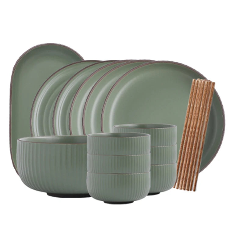 Lamp Post full dish dining set with tableware and soup bowl, showcasing stylish kitchen dishware for complete meal service.