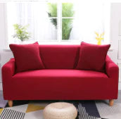 Lavender colorful sofa covers by Lamp Post, featuring vibrant, patterned fabric to protect and decorate your sofa.