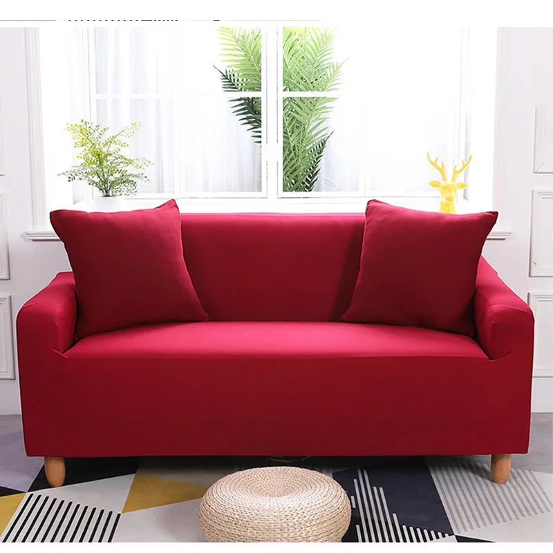 Lavender colorful sofa covers by Lamp Post displayed on a sofa, featuring vibrant, decorative fabric for stylish home protection.