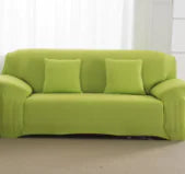 Lavender-colored sofa covers by Lamp Post featuring vibrant, colorful fabric to protect and enhance your sofa's appearance.