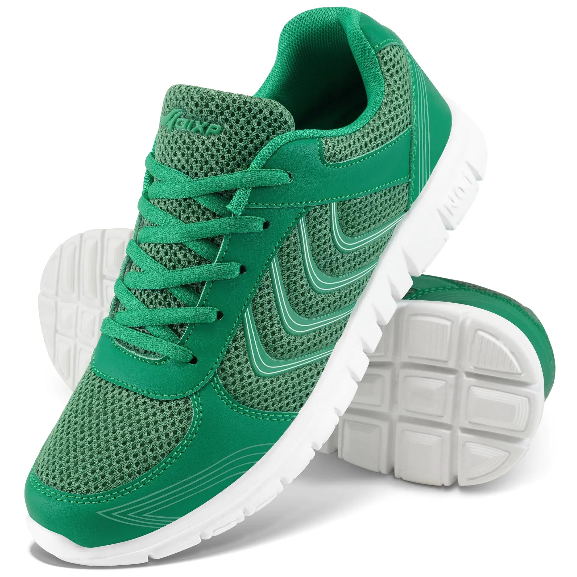 Light green Lamp Post women's running sneakers with breathable mesh uppers and cushioned soles for comfortable active wear.