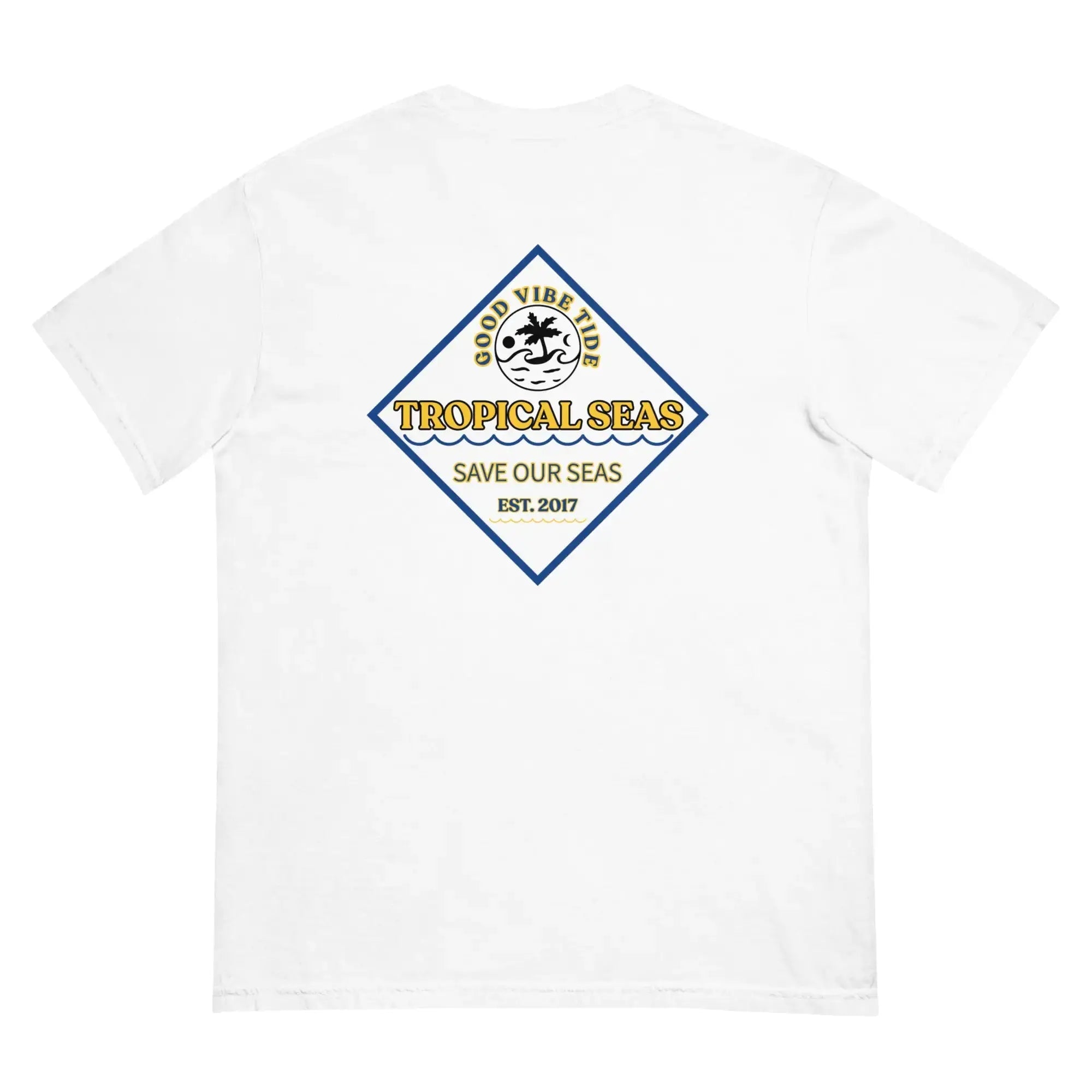 Men's Beachy Days T-shirt by Lamp Post, casual men's dress shirt with a relaxed beach-inspired design, displayed on a hanger.