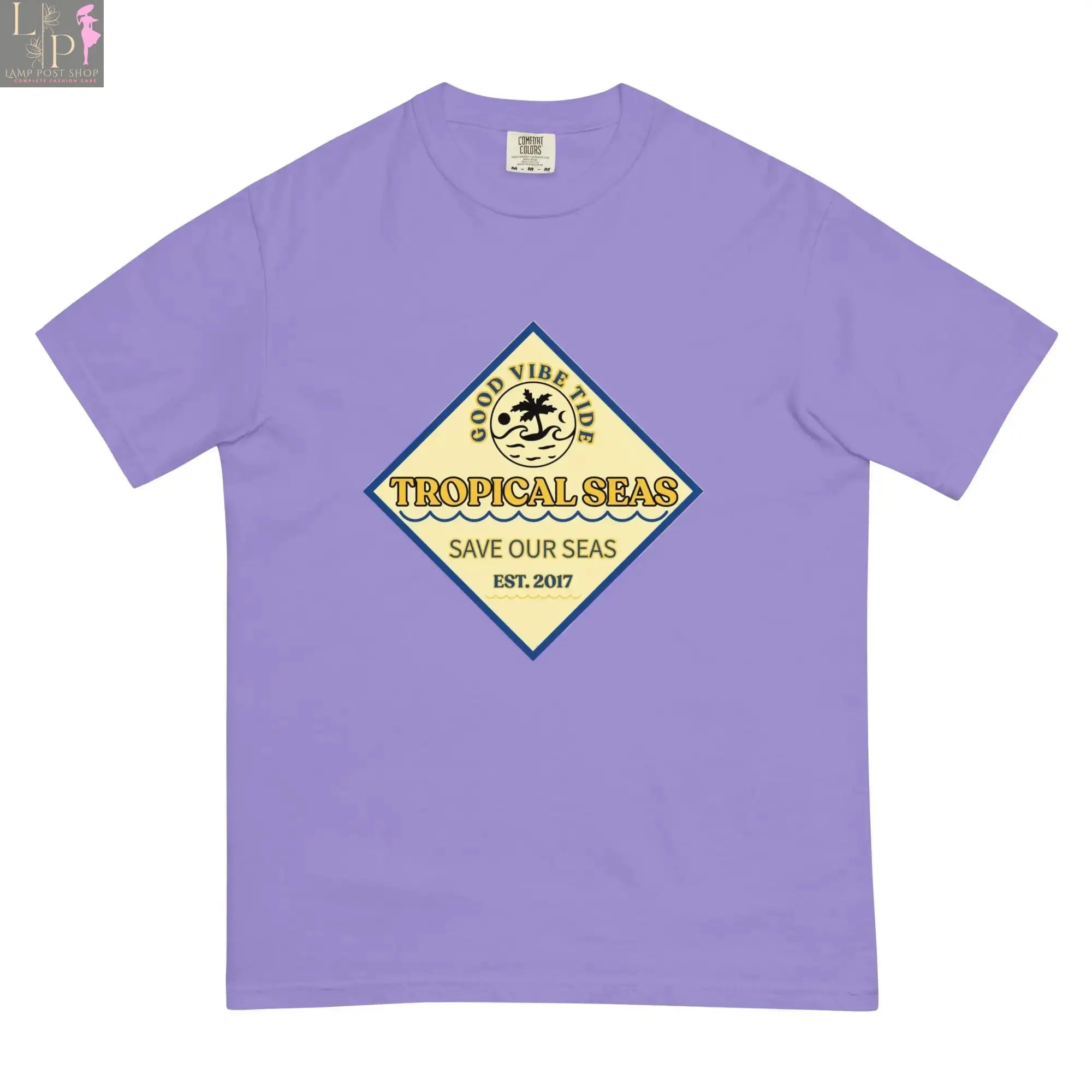 Men's Beachy Days T-shirt by Lamp Post, casual men's dress shirt with a relaxed beach-inspired style, shown in a neutral color.