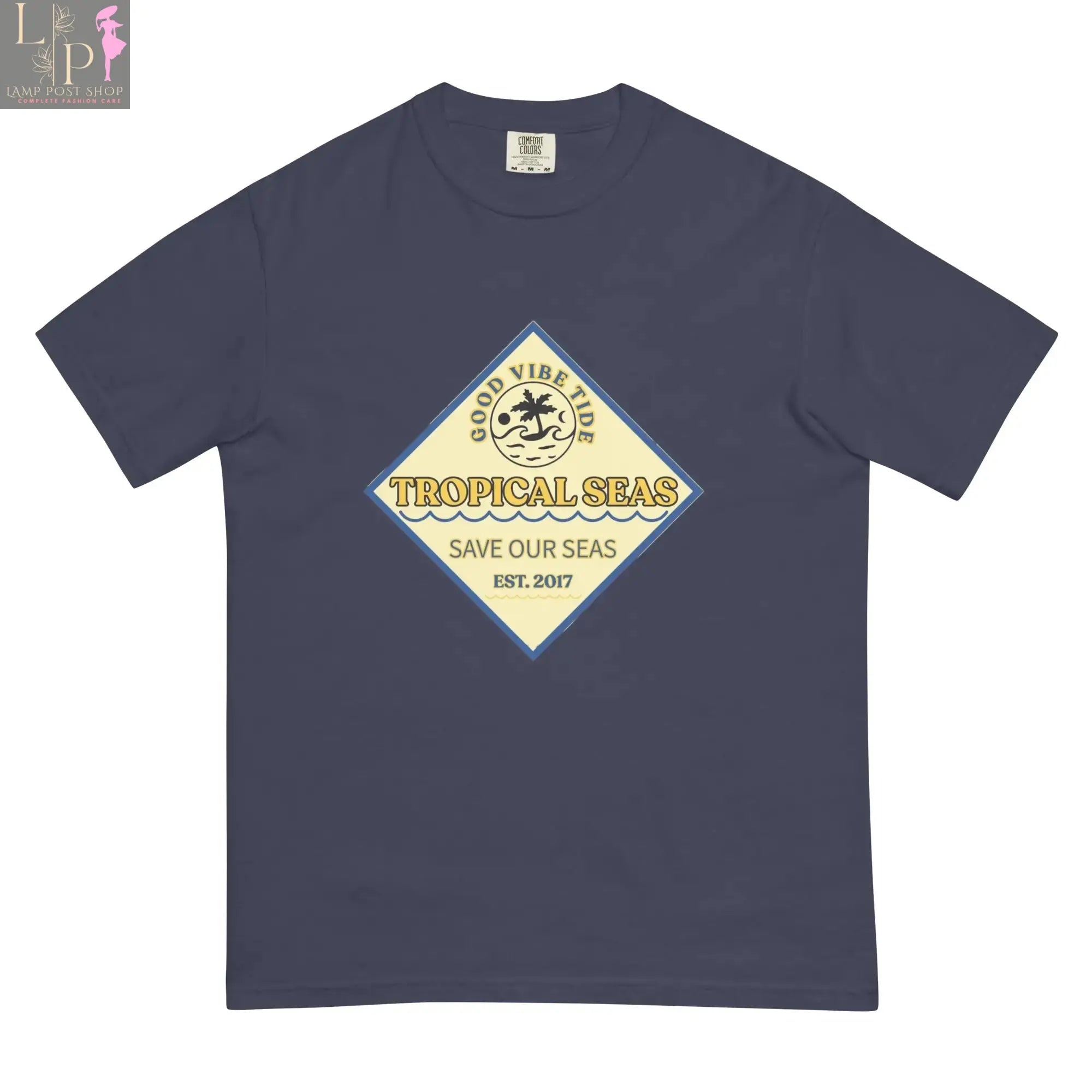 Men's Beachy Days T-shirt by Lamp Post, casual men's dress shirt with a relaxed, beach-inspired design, shown in the image.