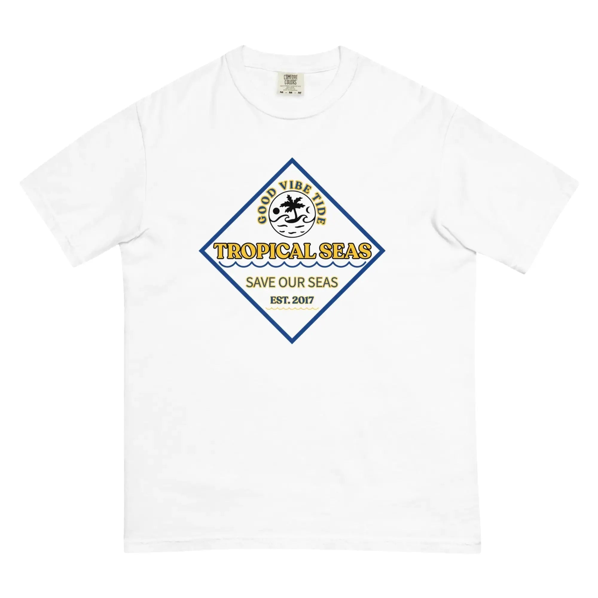 Men's Beachy Days T-shirt by Lamp Post, casual men's dress shirt with a relaxed beach-inspired design, shown on a model.