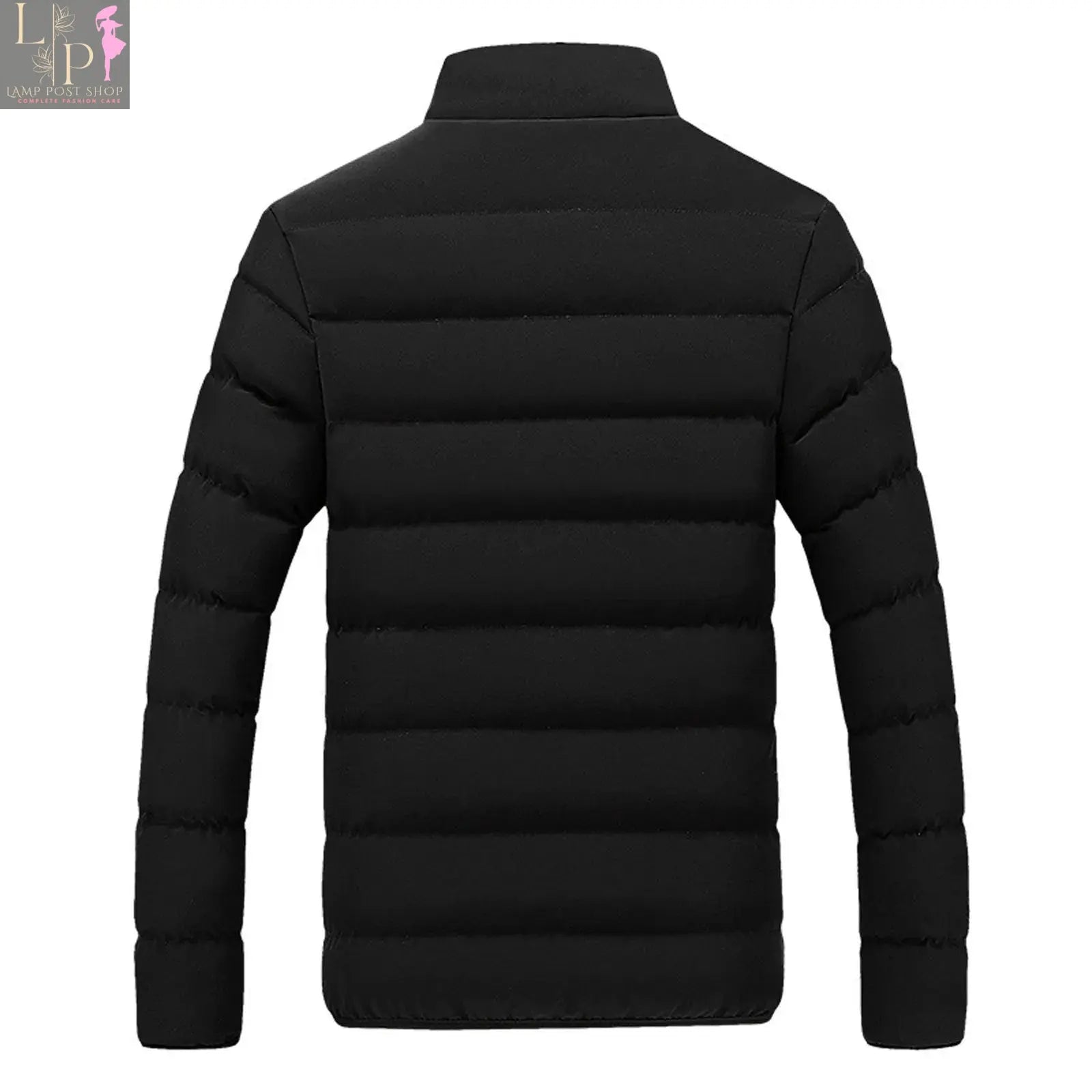 Men's green thickened cotton sports coat by Lamp Post, suitable for autumn and winter, designed for men's dress style.