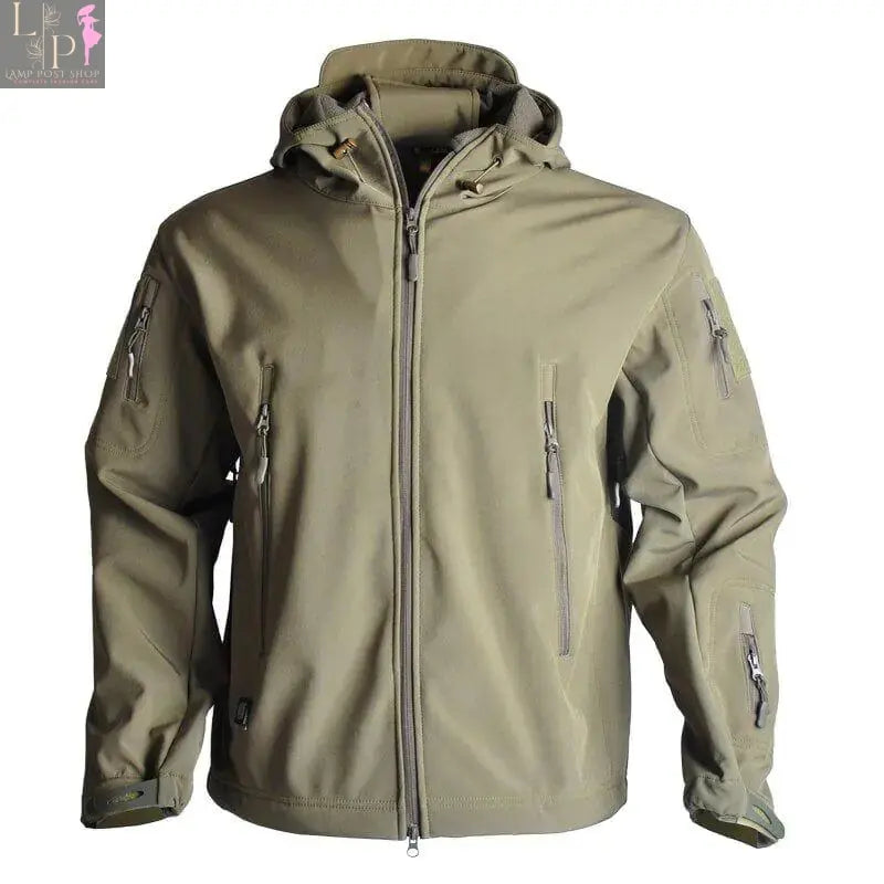 Black EleTech men's jacket by Lamp Post, 5XL size, shown on a model, with sleek Python pattern and modern design.