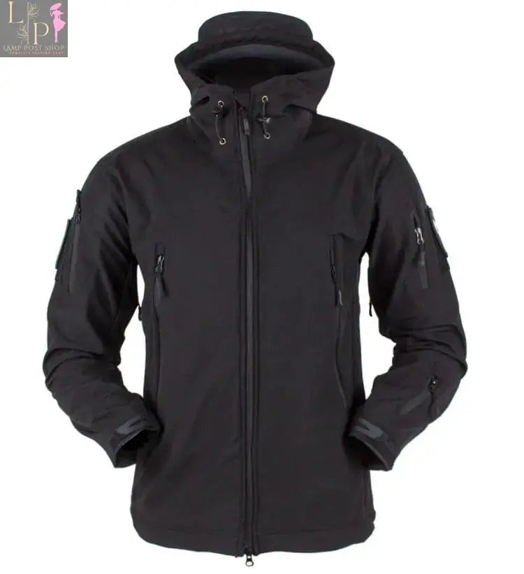 Men's EleTech Lamp Post black python jacket, 5XL, stylish men's jacket for 100-110kg with detailed python pattern.