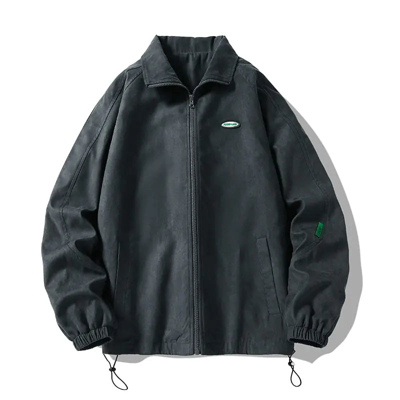Vintage Auburn oversized bomber jacket for men by Lamp Post, featuring classic style and casual fit.