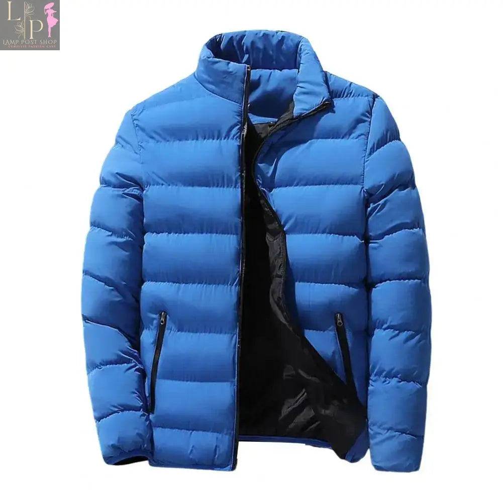 Blue Lamp Post men's 2024 winter warm jacket, 4XL, stylish and insulated men's jacket ideal for cold weather.