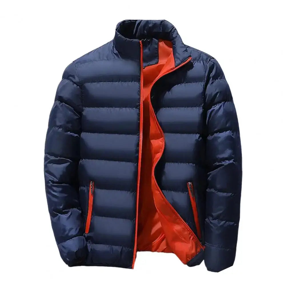 Blue Lamp Post men's 2024 winter warm jacket, men's jacket with insulated lining and hood, 4XL size.