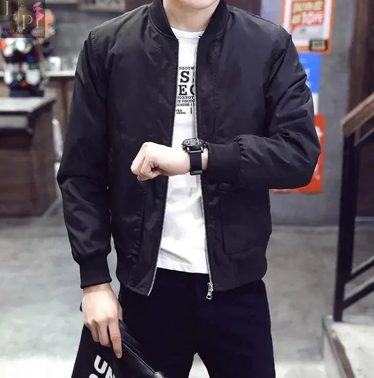 Men's winter long sleeve slim coat by Lamp Post, warm men's jacket with pockets and a stylish long cardigan design.