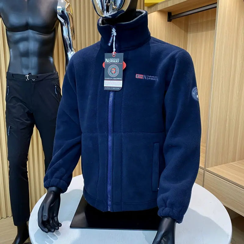 Red Lamp Post men's winter outdoor jacket, lightweight and insulated, designed for cold weather outdoor activities.