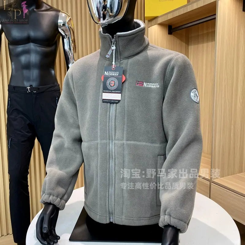 Red Lamp Post men's winter outdoor jacket, lightweight and insulated, suitable for cold weather, shown on a mannequin.