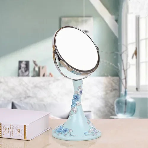 Modern Lamp Post bath accessories set with flower-themed toothbrush holder, soap dispenser, tissue box, and bathroom tray for decoration.