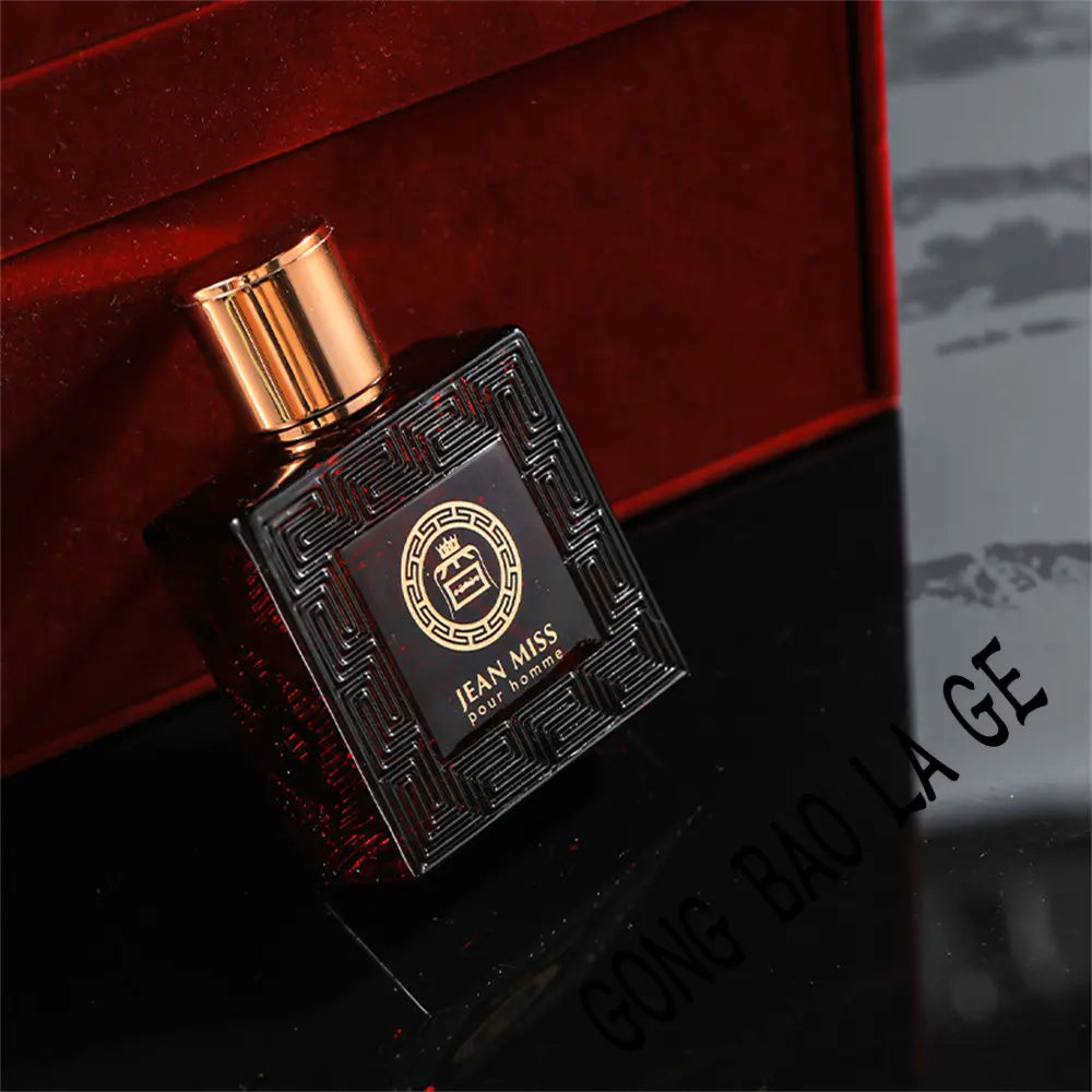 Lamp Post 50ml Eau De Parfum for men, red bottle, sleek design, premium fragrance, ideal for stylish men's perfume collection.