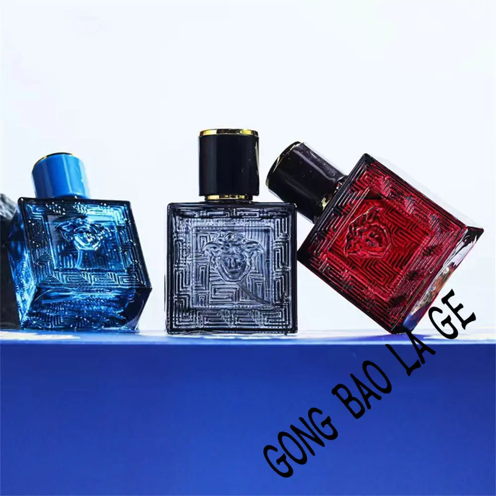 Lamp Post men's perfume gift box with three 90ml colognes featuring lasting, original fragrances designed to attract.