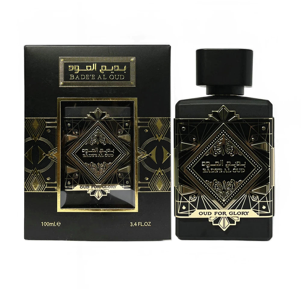 Lamp Post Arabic-style perfume for women, 100ml floral fragrance spray with pheromones, elegant purple bottle design.