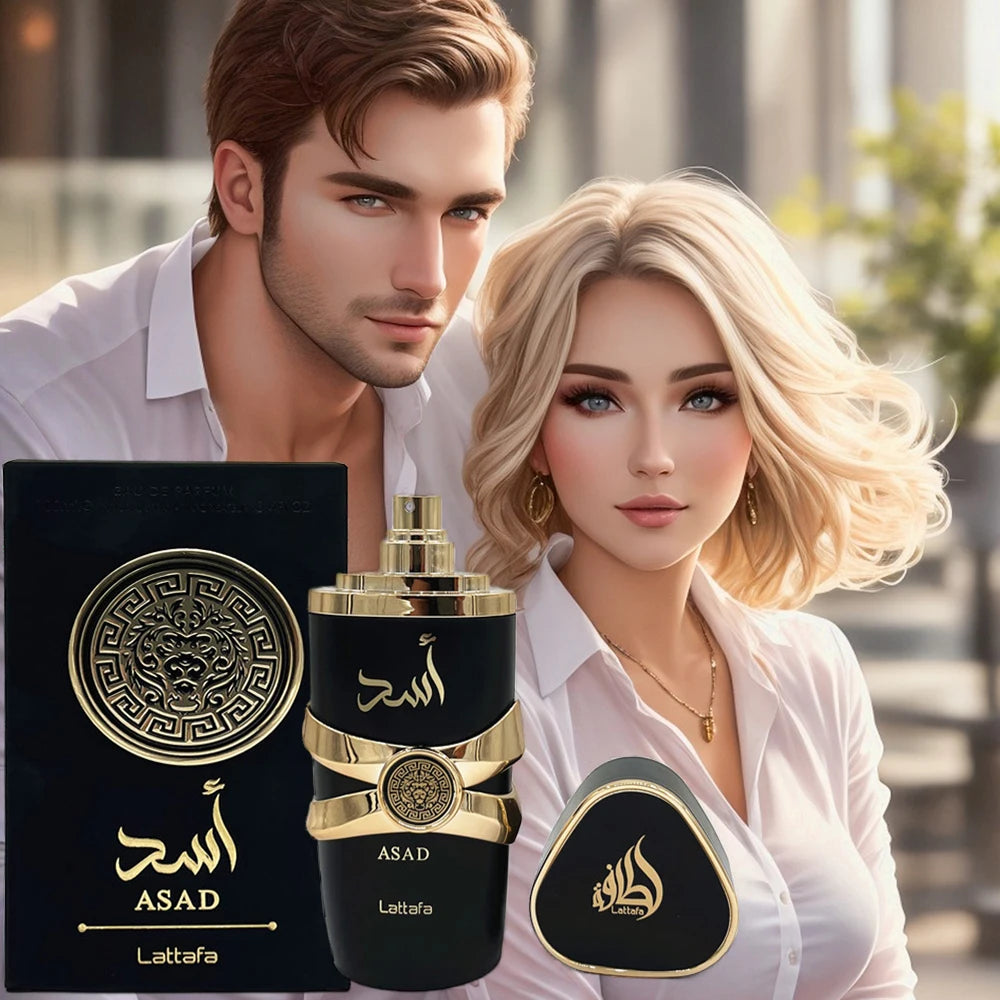 Lamp Post women's perfume bottle, 100ml, with a fresh, lasting fragrance in a sleek yellow design, perfect for a signature aroma.