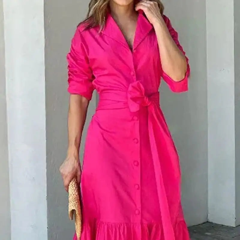 Pink casual dress by Lamp Post featuring a relaxed fit and soft fabric, perfect for everyday wear.