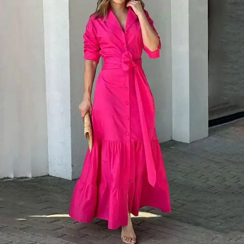 Pink casual dress from Lamp Post featuring a relaxed fit and soft fabric, perfect for everyday wear.