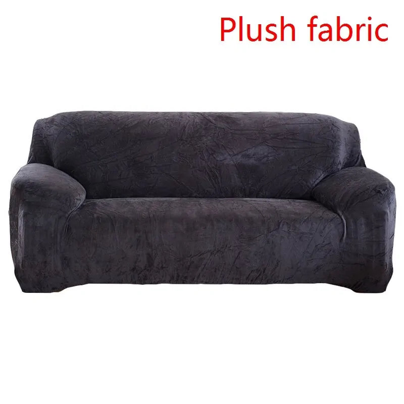 Red Lamp Post stretch sofa slipcover draped over a single-seat sofa, showcasing fitted, elastic fabric for a snug fit.