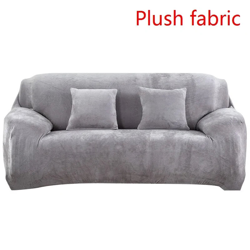 Red Lamp Post stretch sofa slipcover on a 1-seat sofa, showing a snug fit with smooth fabric and tailored edges.