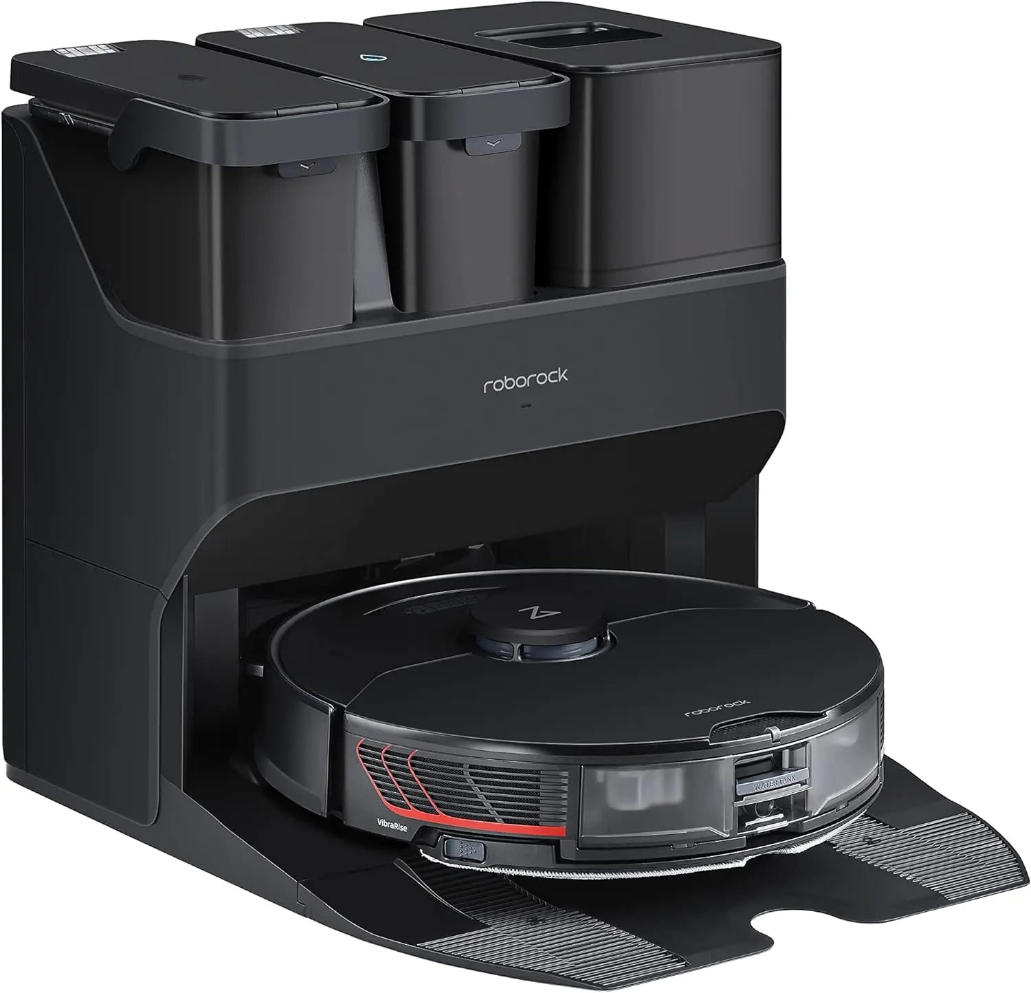 Lamp Post Roborock S7 Max Ultra robot vacuum and mop combo with auto mopping, self-emptying, self-refilling, 5500Pa suction.