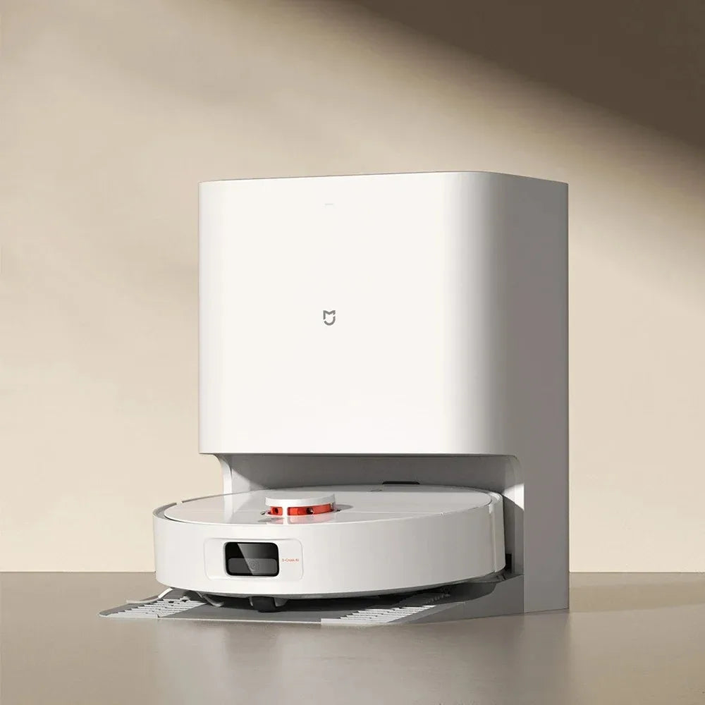 Lamp Post robot vacuum cleaner with LDS laser, 6000PA suction, and mop functionality for efficient floor cleaning.
