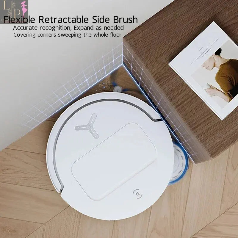 White Lamp Post robot vacuum with advanced mapping technology designed for effective pet hair cleaning.