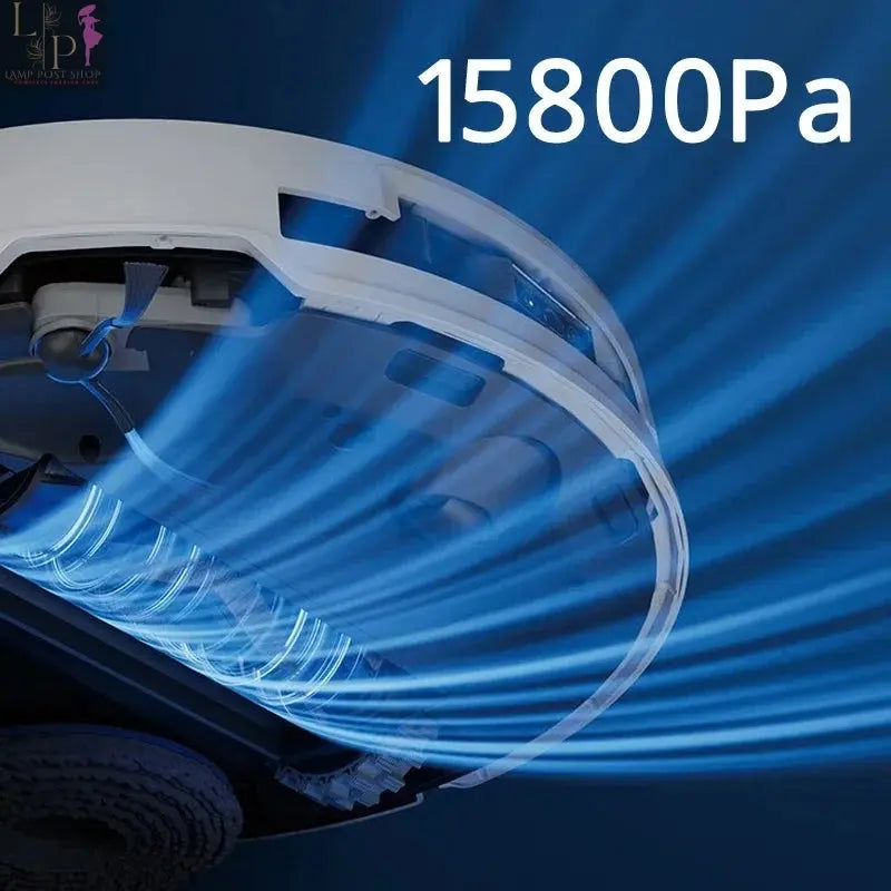 White Lamp Post robot vacuum for pet hair with advanced mapping technology, designed for efficient cleaning on pet-friendly surfaces.