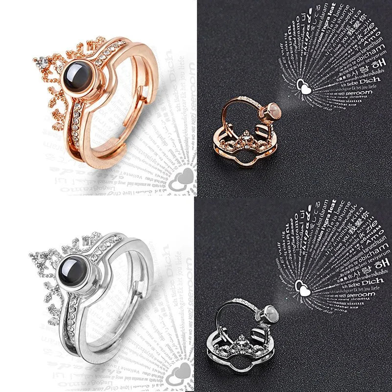Rose gold ring and bracelet gift set from Lamp Post, featuring elegant jewelry pieces in a gift box.
