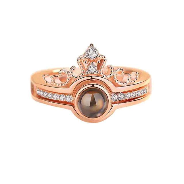 Rose gold ring and bracelet gift set by Lamp Post, featuring elegant jewelry pieces in a gift box.