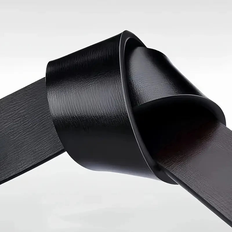 Lamp Post silver men's PU leather belt, stylish fashion accessory for daily wear, featuring a sleek design and durable craftsmanship.