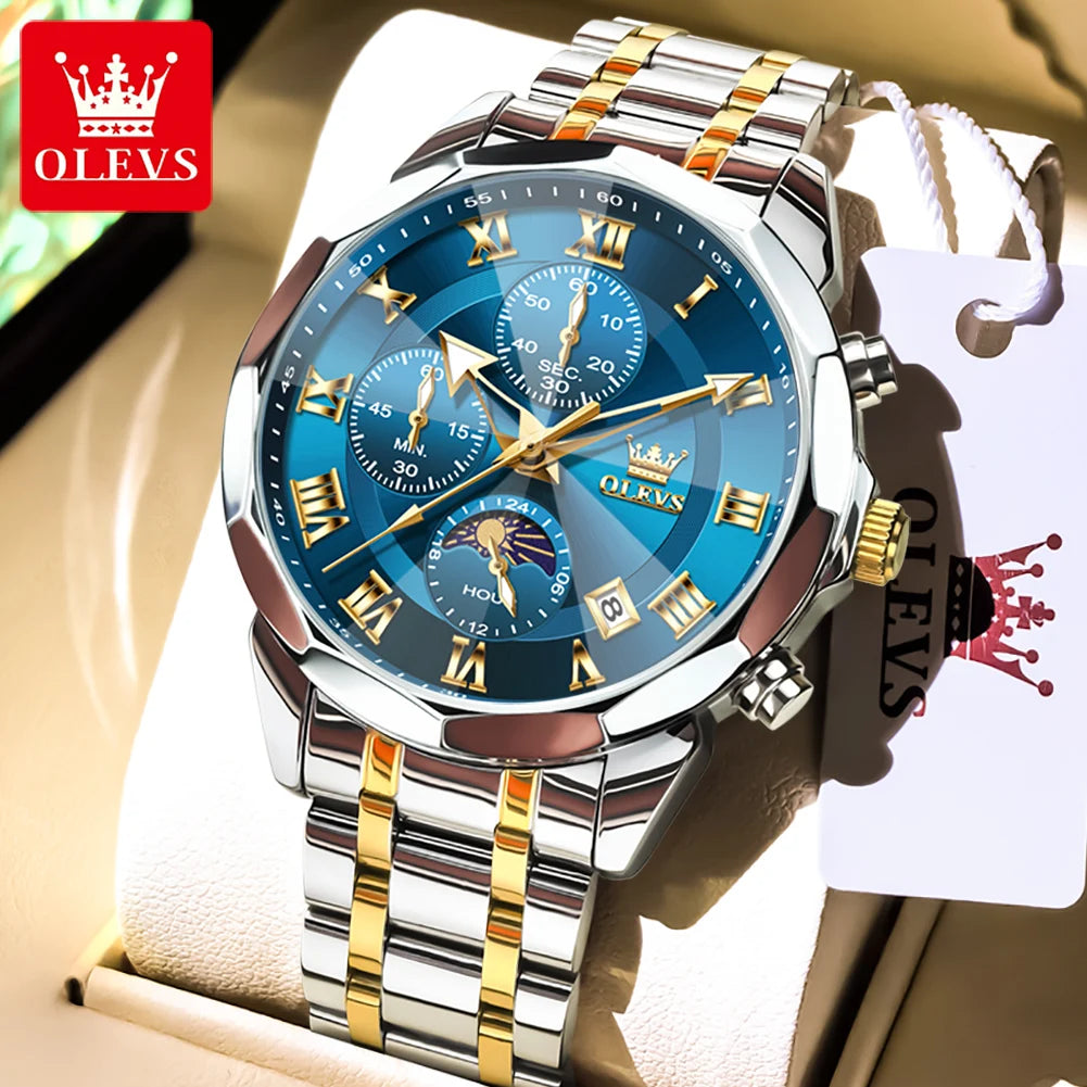 Silver men's waterproof quartz watch by Lamp Post, featuring a classic design and versatile style, suitable for gift-giving.