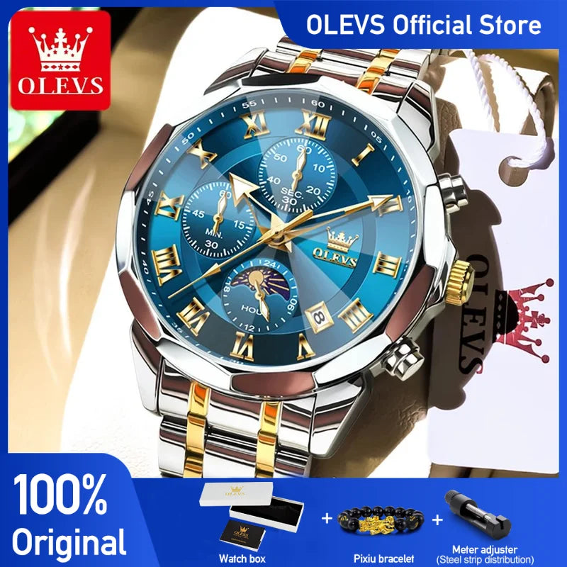 Silver men's waterproof quartz watch by Lamp Post with a sleek design, ideal as a versatile gift for men.