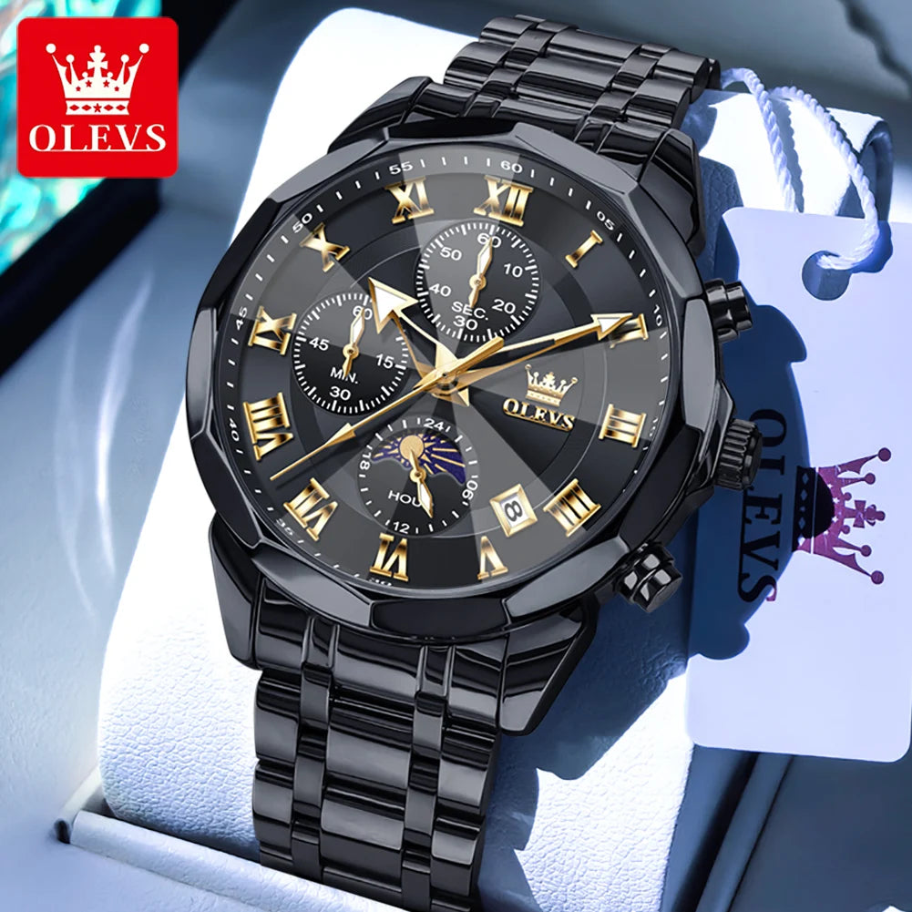 Silver men's gift watch by Lamp Post featuring waterproof quartz movement, suitable for various occasions.