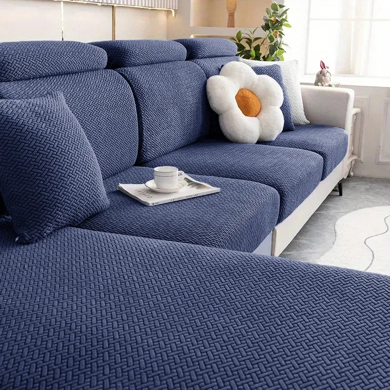 Lamp Post sofa seat cushion cover for L-shape furniture, protects and decorates living room seating with a durable fabric design.